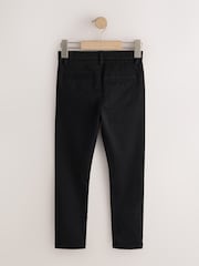 Black Longer Length Skinny Fit Stretch Chino Trousers (3-17yrs) - Image 2 of 4