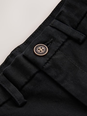Black Longer Length Skinny Fit Stretch Chino Trousers (3-17yrs) - Image 3 of 4