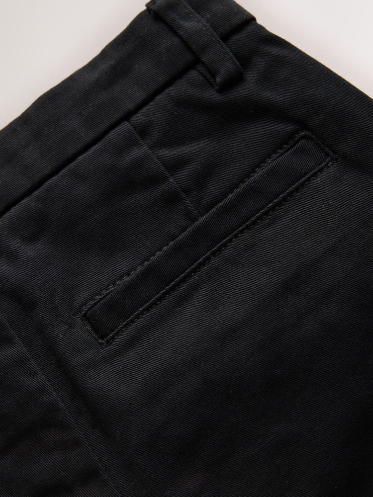 Black Longer Length Skinny Fit Stretch Chino Trousers (3-17yrs) - Image 4 of 4
