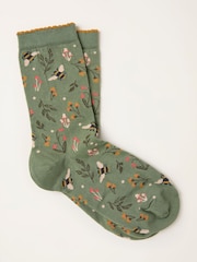 Chaussettes Fat Face motif abeille à fleurs - Image 1 de 2