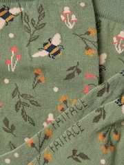 Chaussettes Fat Face motif abeille à fleurs - Image 2 de 2