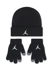 Jordan Black Jan Essentials Hat and Gloves Set - Image 1 of 4