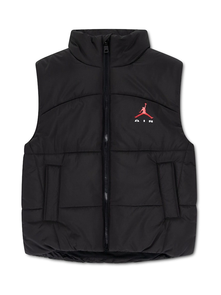 Jordan Black Puffer Vest - Image 1 of 4 Jordan Black Puffer Vest - Image 1 of 4