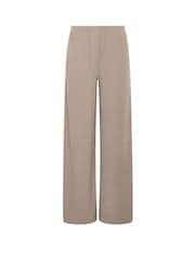 Long Tall Sally Natural Brushed Ribbed Wide Leg Co-ord Trousers - Image 5 of 5