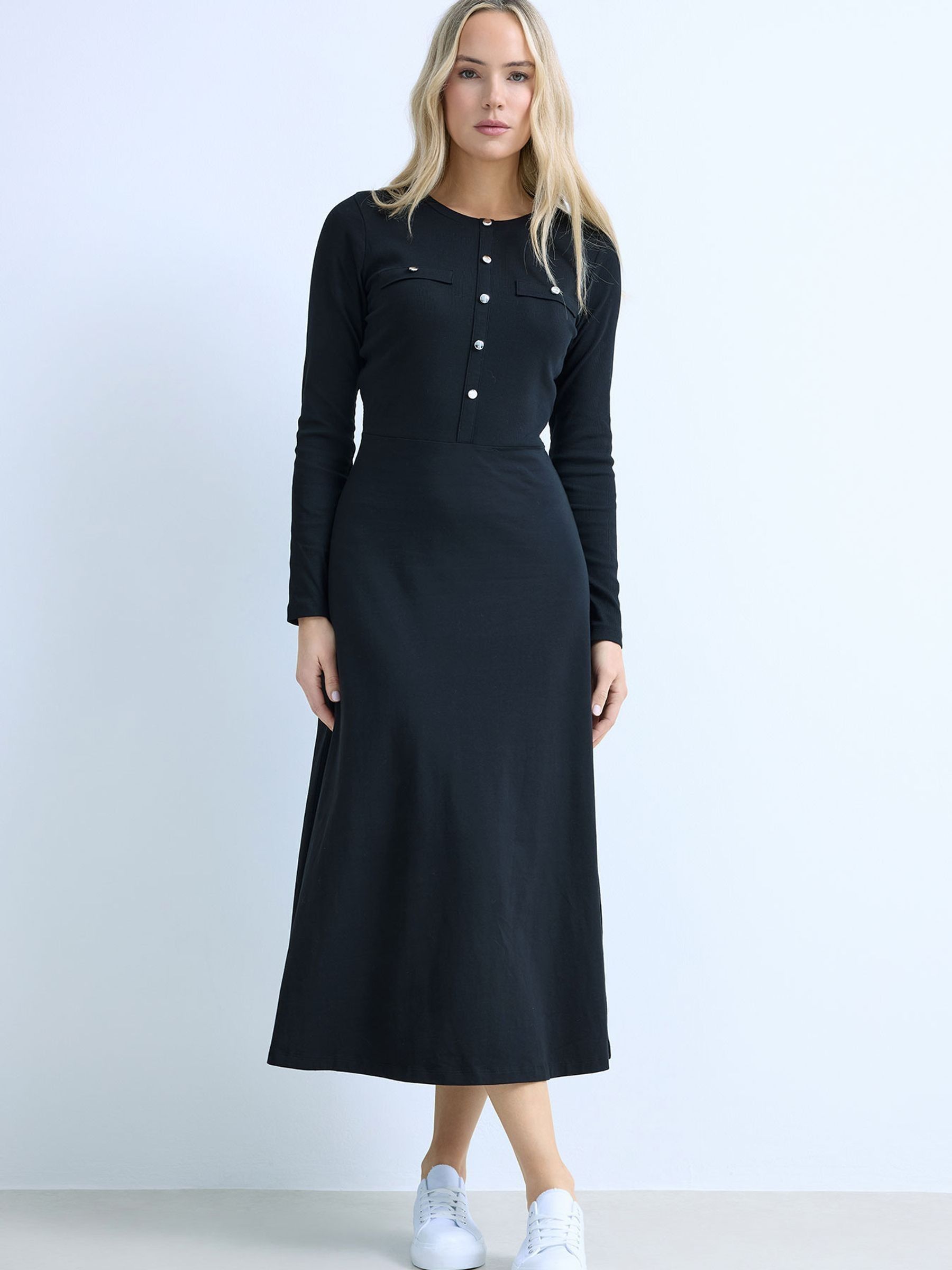 Long Tall Sally Women's Black Tall A-Line Midaxi Dress In | Size: 20 - Image 3