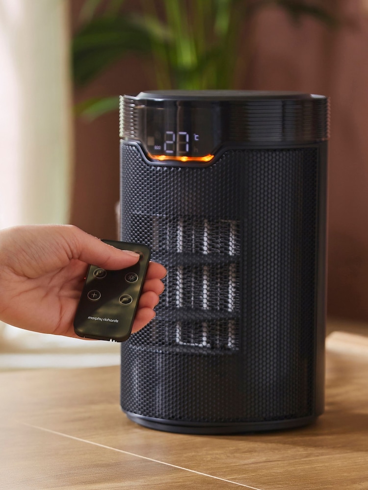 Morphy Richards Black HeatFlux Desk Bedside Ceramic Fan Heater - Image 2 of 6 Morphy Richards Black HeatFlux Desk Bedside Ceramic Fan Heater - Image 2 of 6