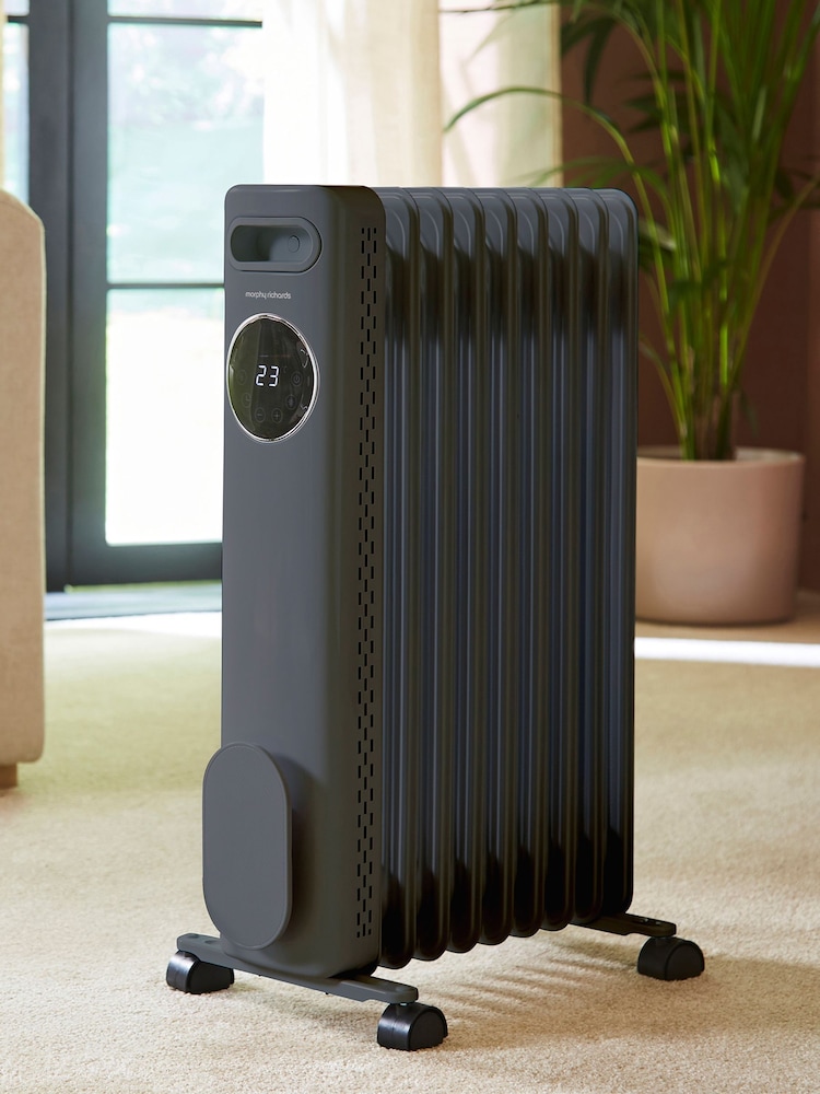Morphy Richards Grey HeatFlux 2kw Digital Oil Filled Radiator - Image 1 of 5