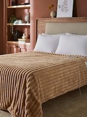 Morphy Richards Mocca Large EverCosy Luxury Striped Fleece Electric Heated Throw - Image 3 of 5