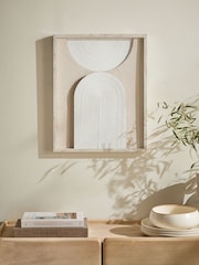 Neutral Light Up Textured Abstract Wall Art - Image 1 of 10