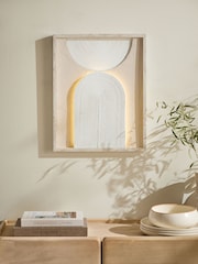 Neutral Light Up Textured Abstract Wall Art - Image 3 of 10