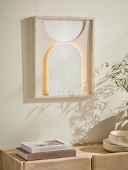 Neutral Light Up Textured Abstract Wall Art - Image 4 of 10