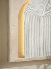 Neutral Light Up Textured Abstract Wall Art - Image 6 of 10