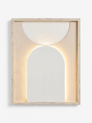 Neutral Light Up Textured Abstract Wall Art - Image 8 of 10
