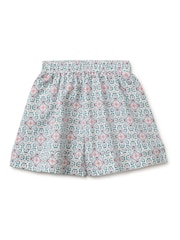 Benetton White All Over Print Shorts - Image 2 of 3