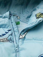 Benetton Dragon Printed Blue Gilet - Image 3 of 3