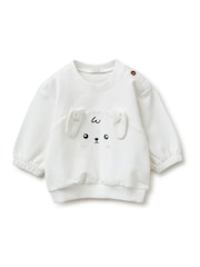 Benetton Animal Beli Applikue Dukserica - Slika 1 od 3