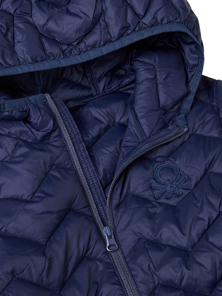 Benetton Light Puffer Blue Jacket - Image 3 of 3 Benetton Light Puffer Blue Jacket - Image 3 of 3