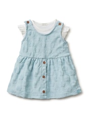 Benetton Frill Sleeve Jacquard Dress - Bild 1 von 3