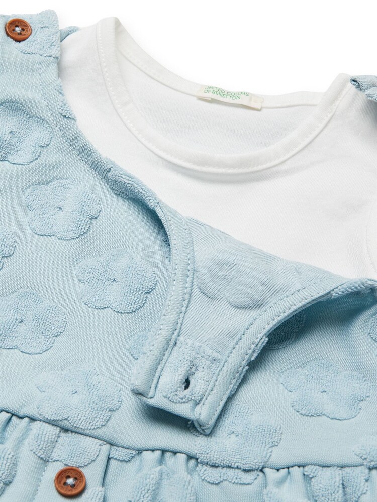 Benetton Frill Sleeve Jacquard Dress - Bild 3 von 3