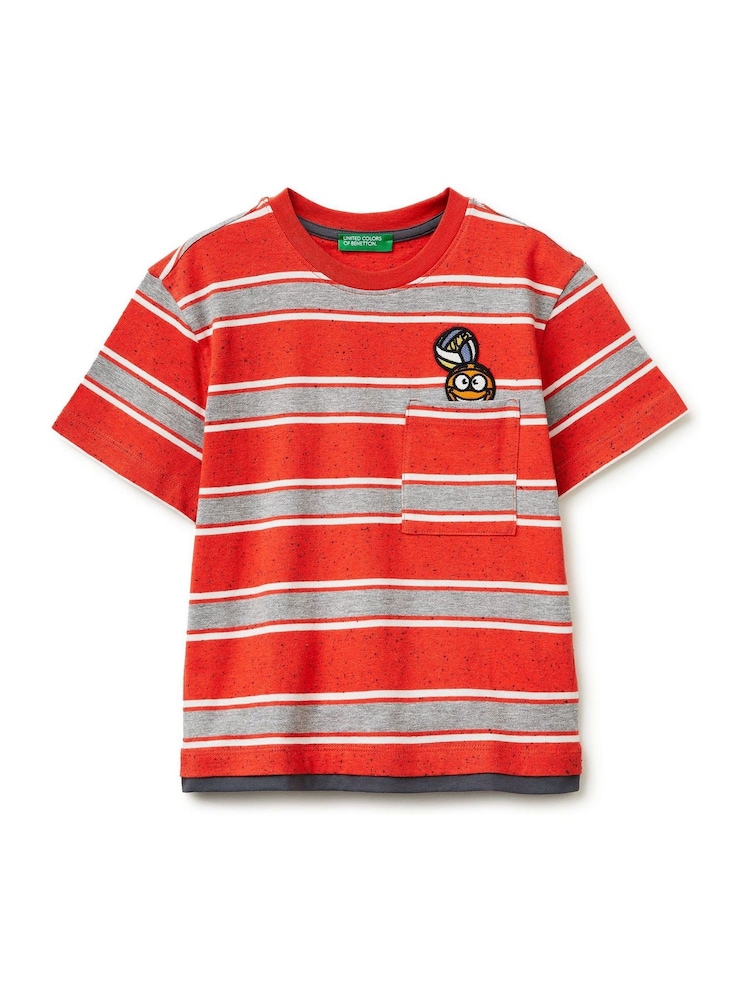 Benetton Oversized Stripe T-Shirt - Bild 1 von 3