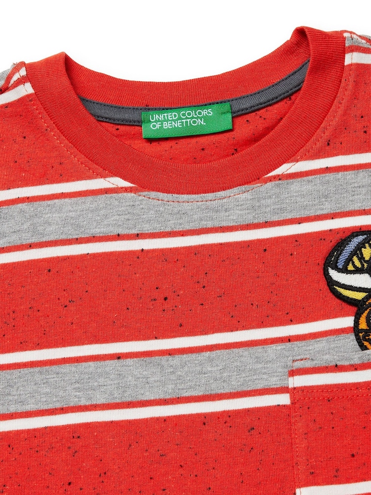 Benetton Oversized Stripe T-Shirt - Bild 3 von 3