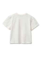 Benetton White Gingham Patch T-Shirt - Image 2 of 3