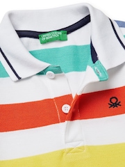 Tricou polo cu dungi Benetton - Imaginea 3 din 3