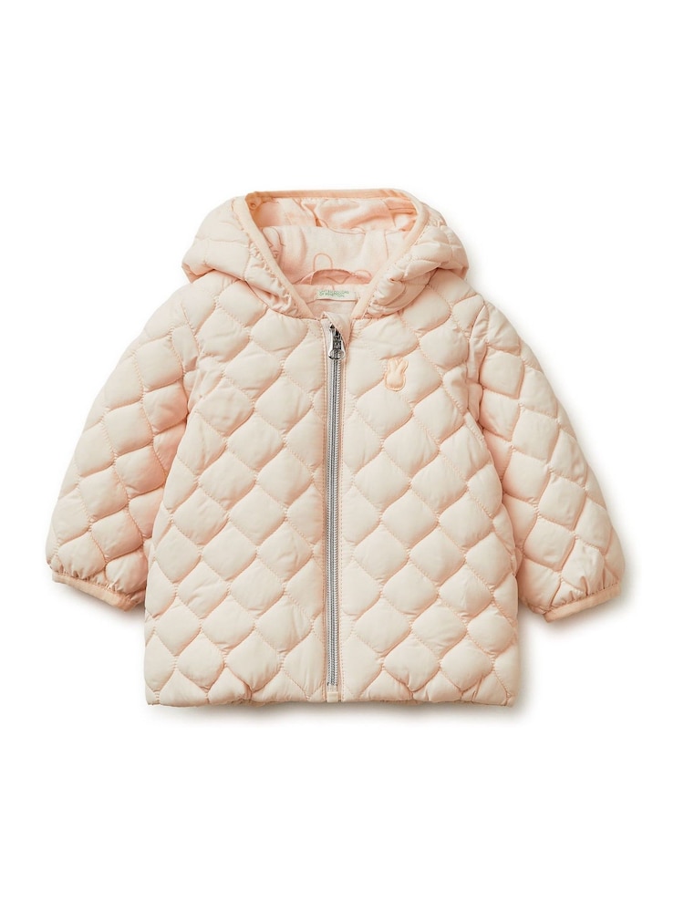 Benetton Quilted Animal Ears Pink Jacket - Image 1 of 3