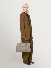 Mulberry Cashmere Taupe Bayswater Heavy Grain Bag - Image 1 of 6