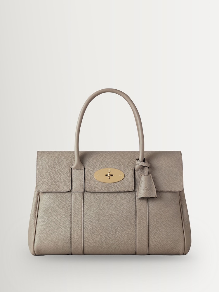 Mulberry Cashmere Taupe Bayswater Heavy Grain Bag - Image 2 of 6