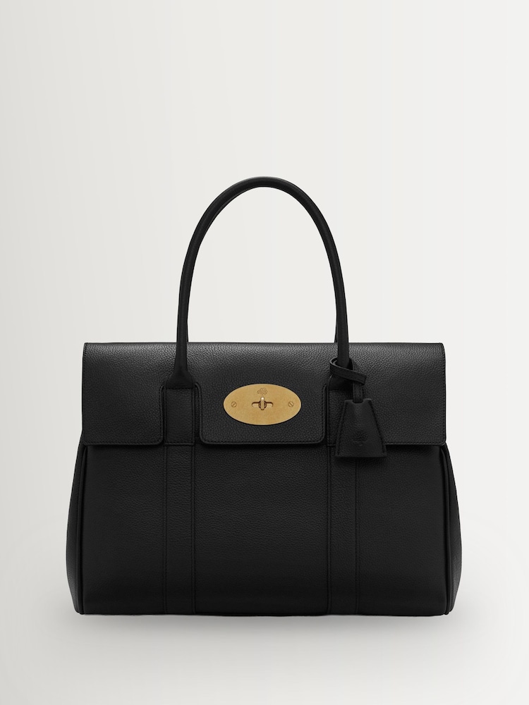 Mulberry Black Brass Bayswater Classic Grain Bag - Image 1 of 8