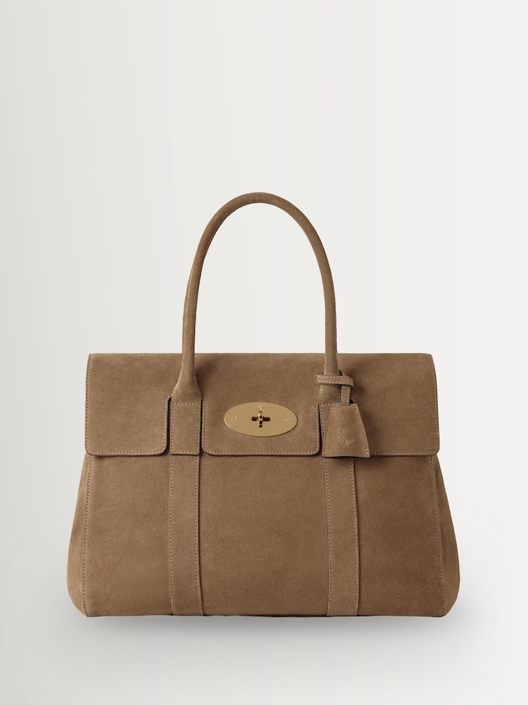 Mulberry Salcombe Sand Bayswater Suede Bag - Image 1 of 6 Mulberry Salcombe Sand Bayswater Suede Bag - Image 1 of 6