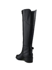Jones Bootmaker Black Wide Fit Phoebe Medium Calf-Fit Leather Long Boots - Image 3 of 5