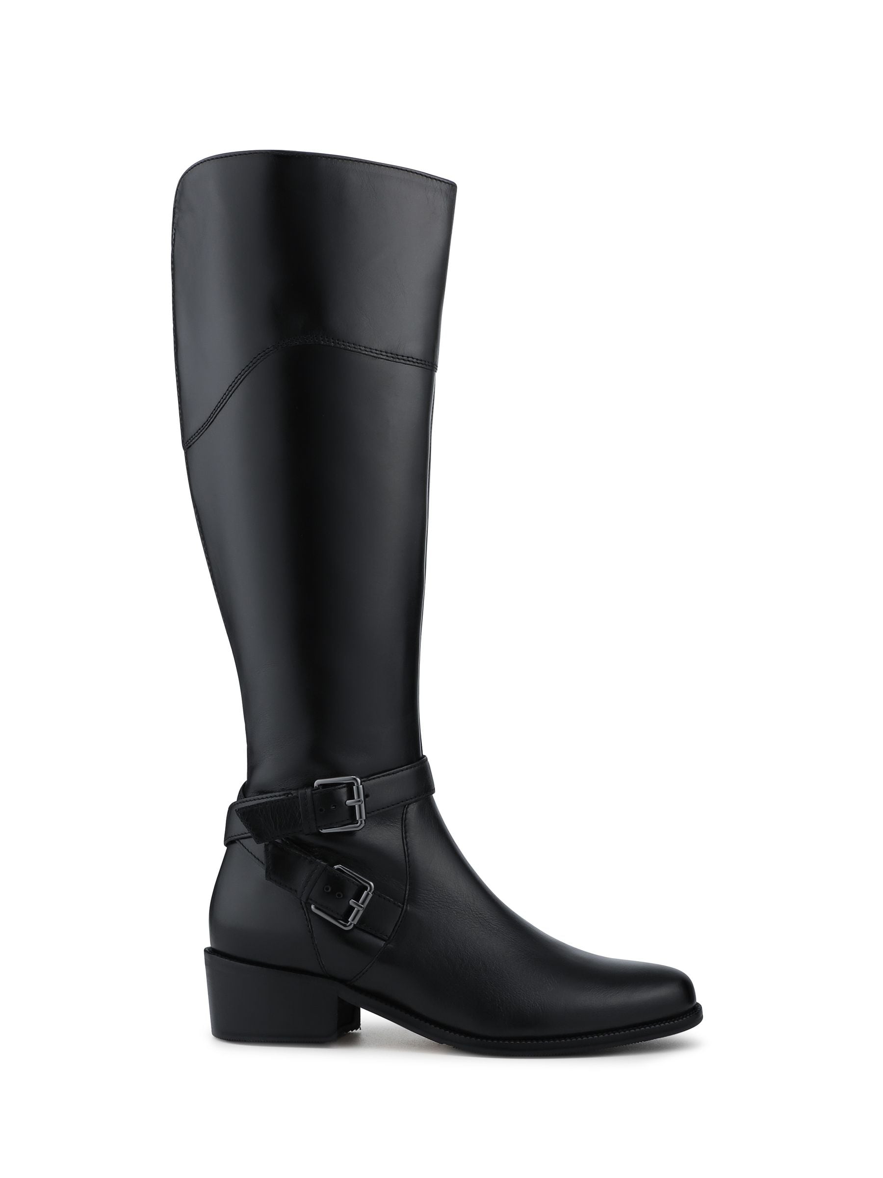 Jones Bootmaker Women's Black Extra Slim Calf Phoebe Leather Long Boots
