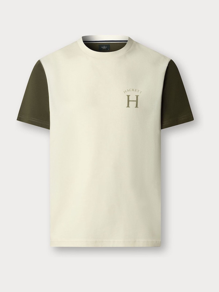 Hackett Heritage Essentials Multi White T-Shirt - Image 1 of 2 Hackett Heritage Essentials Multi White T-Shirt - Image 1 of 2
