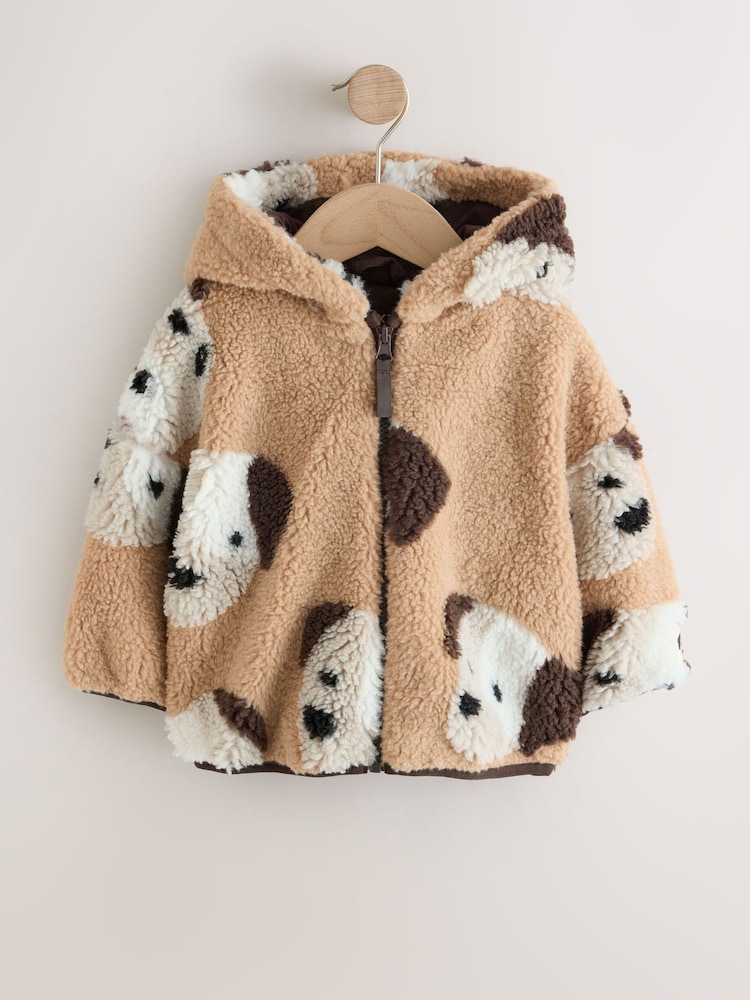 Neutral Dog Zip Through Fleece (3mths-7yrs) - Image 1 of 5