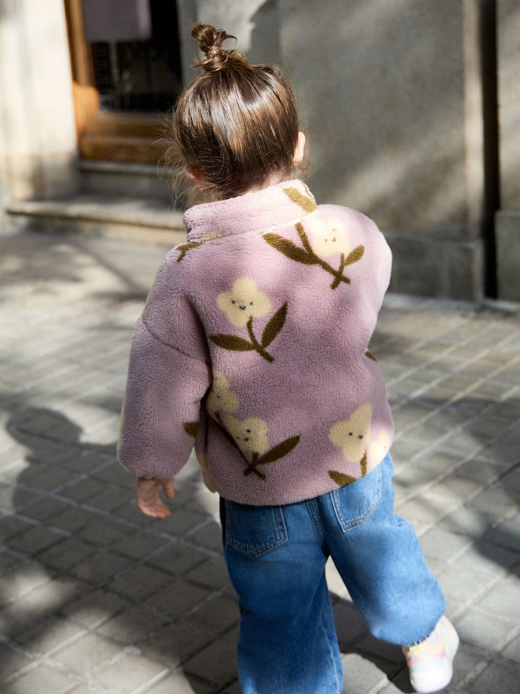 Mauve Purple Half Zip Fleece (3mths-7yrs) - Image 2 of 6