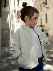 Cream Zip Through Fleece (3mths-7yrs) - Image 1 of 6