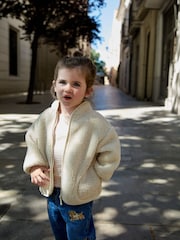 Cream Zip Through Fleece (3mths-7yrs) - Image 3 of 6