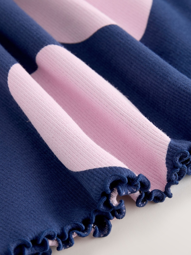 네이비 스팟 - 반소매 골지 원피스 (3개월~7세) - 6의 이미지 6