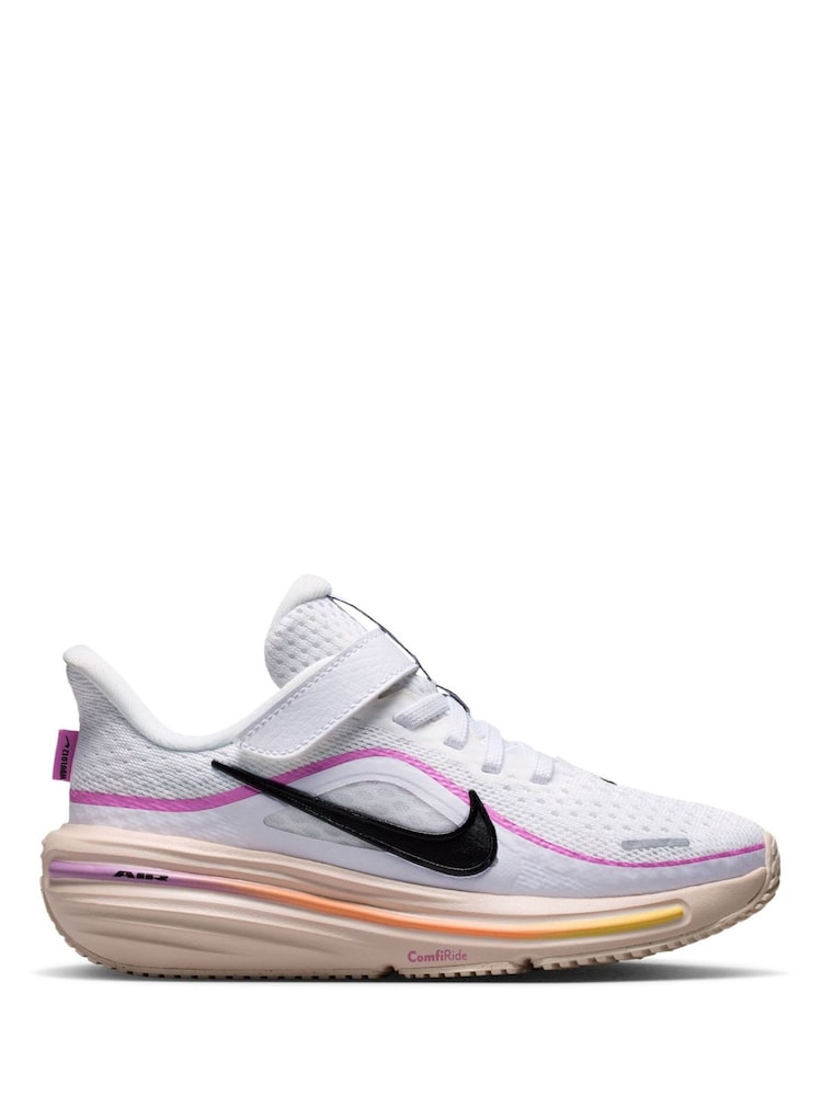 Nike White Magenta Pink Junior Winflo 12 Running Trainers - Image 1 of 8