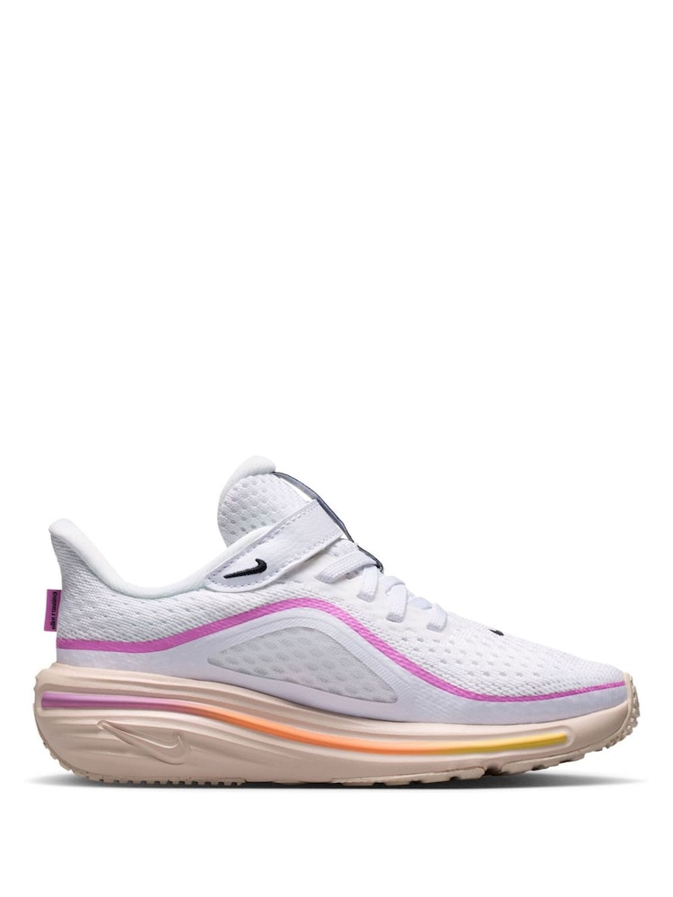 Nike White Magenta Pink Junior Winflo 12 Running Trainers - Image 2 of 8