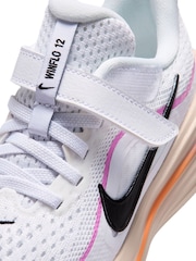 Nike White Magenta Pink Junior Winflo 12 Running Trainers - Image 7 of 8