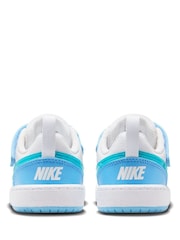 Nike White Energy Blue Infant Court Borough Low Recraft Trainers - Image 2 of 6