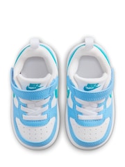 Nike White Energy Blue Infant Court Borough Low Recraft Trainers - Image 4 of 6