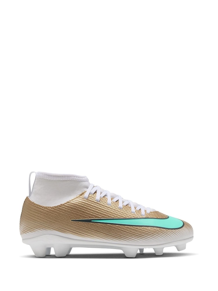 Nike Metallic Gold Jr. Mercurial Superfly 11 Club Kylian Mbappé Multi Ground Football Boots - Image 1 of 11 Nike Metallic Gold Jr. Mercurial Superfly 11 Club Kylian Mbappé Multi Ground Football Boots - Image 1 of 11