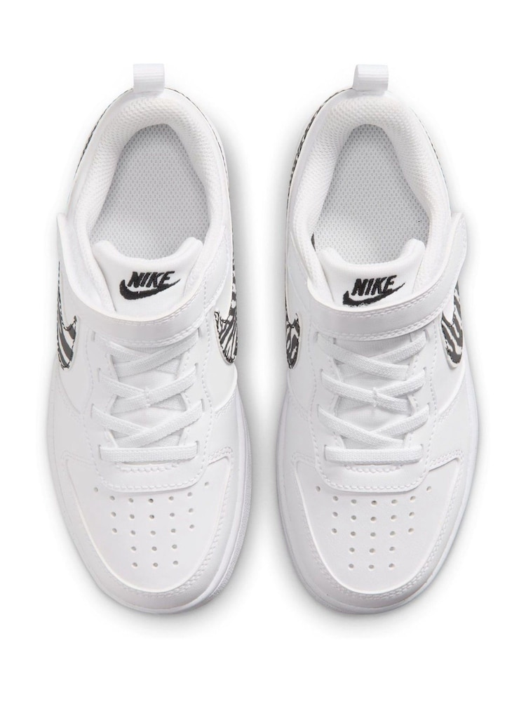 Nike White Zebra Animal Junior Court Borough Low Recraft Trainers - Image 8 of 8 Nike White Zebra Animal Junior Court Borough Low Recraft Trainers - Image 8 of 8