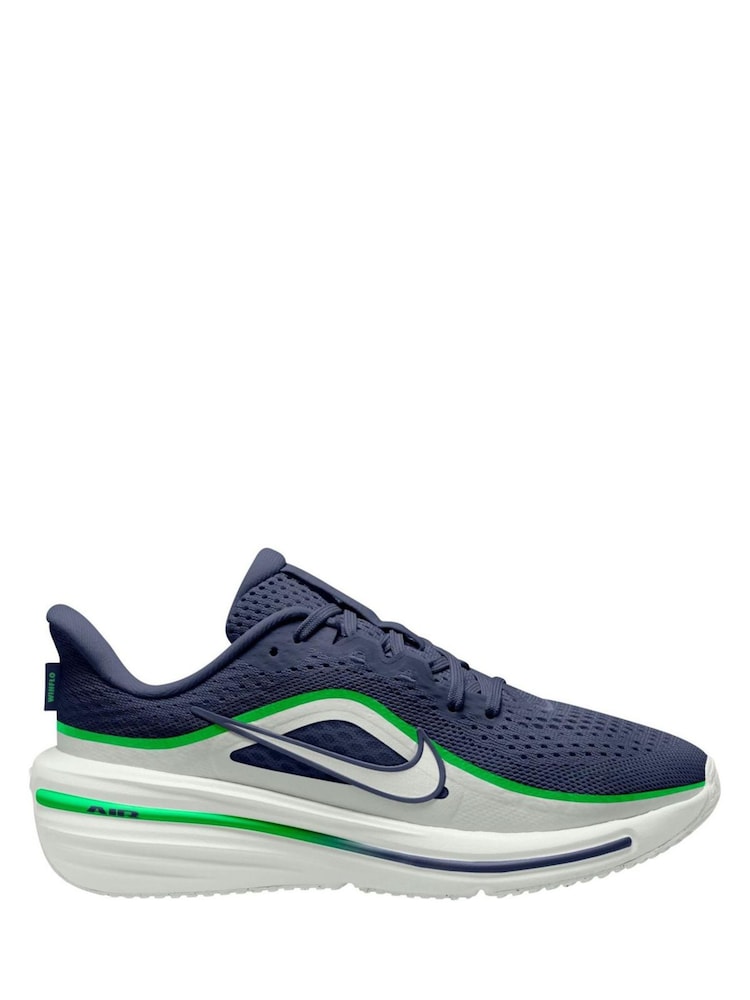 Nike Blue/White Green Youth Winflo 12 Running Trainers - Image 1 of 4 Nike Blue/White Green Youth Winflo 12 Running Trainers - Image 1 of 4