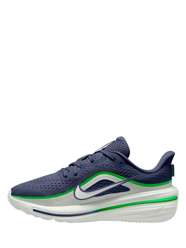 Nike Blue/White Green Youth Winflo 12 Running Trainers - Image 2 of 4 Nike Blue/White Green Youth Winflo 12 Running Trainers - Image 2 of 4