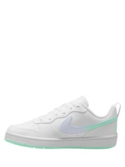 Nike White/Arctic Green Youth Dunk Low Trainers - Image 2 of 4